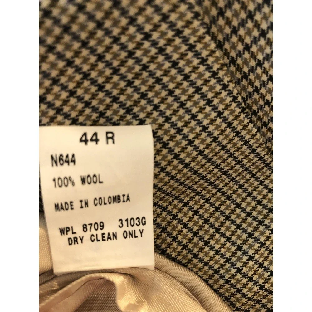 Oscar De‎ La Renta Signature Sport Coat Mens 44R Gray Wool Plaid Jacket Classic